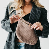 Suede Westlyn Woven Bum Bag - Primrose
