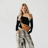 Susie Suede Bum Bag: Camel