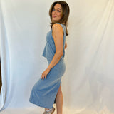 Gail Jersey Denim Midi Skirt