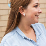 Sophie Studs - Breezy White // Earrings, Spring, Summer