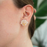 Seashell Studs - Pink Pearl // Earrings, Spring, Summer, Shell