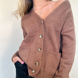 close-up of Theo  women's oversized knit sweater - Shear Boutique
