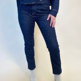 Flattering Pistola Bri Ankle Jeans with high-rise waist and slim straight leg — perfect with heels, sandals, or sneakers.