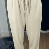 Scuba Drawstring Jogger - Cream