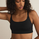 Luxe Smooth Jersey Bralette - Black