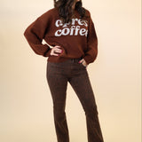 Chic brown and black leopard print slim bootcut jeans from Dear John with flared leg detail