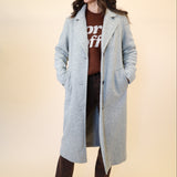 Soft brown knit oversized sweatshirt by Girl Dangerous with white Après Coffee design