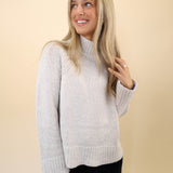 Cozy white funnel neck sweater by Z Supply with classic knit texture