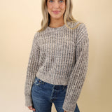 Z Supply Tivoli cropped sweater — gray knit with modern, easygoing fit