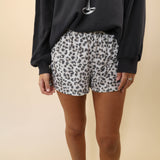 Z Supply Luxe Leopard lounge shorts — bold leopard pattern with comfy elastic waist