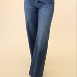 Pistola Tate high-waisted wide-leg jeans in classic blue denim