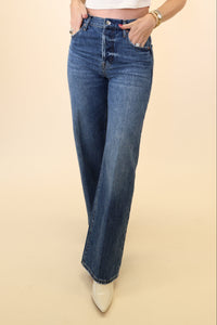 Tate High Rise Bowed Wide Leg
