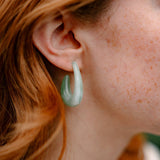 Julie Hoops - Sage // Spring, Summer Jewelry, Earrings