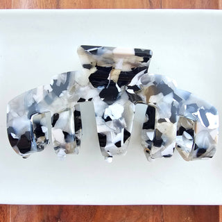Catherine Hair Claw - Ivory & Slate // Clip