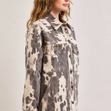 Cow Print Oversized Shacket