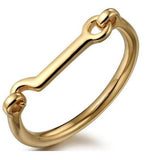 Horsebit Bangle: Silver