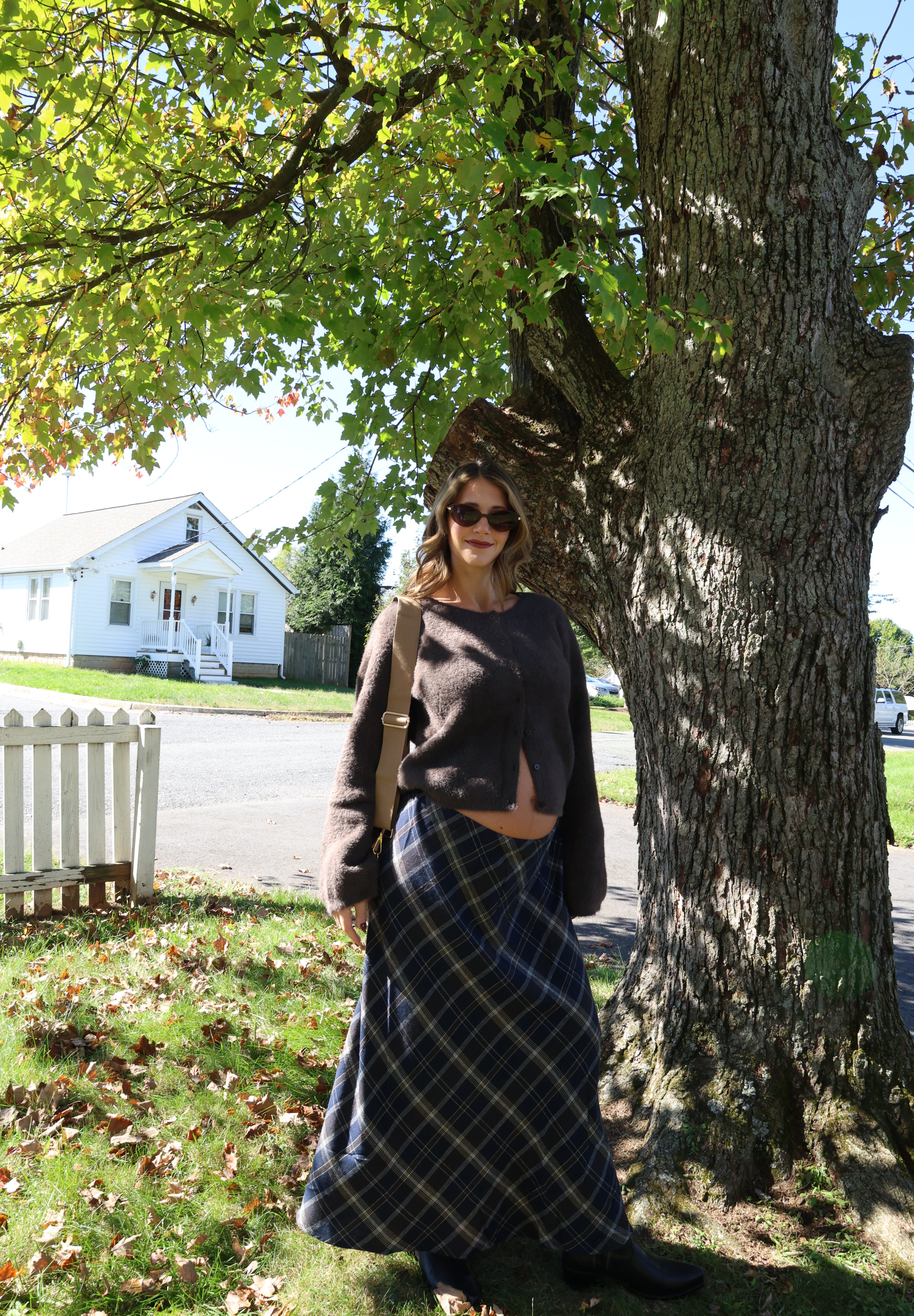 Cozy women’s winter cardigan with plush fluffy knit texture available at Shear Boutique in Olney, MD