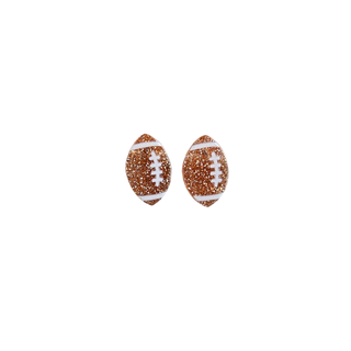 Glitter Football Studs // Game Day Earrings, Jewelry