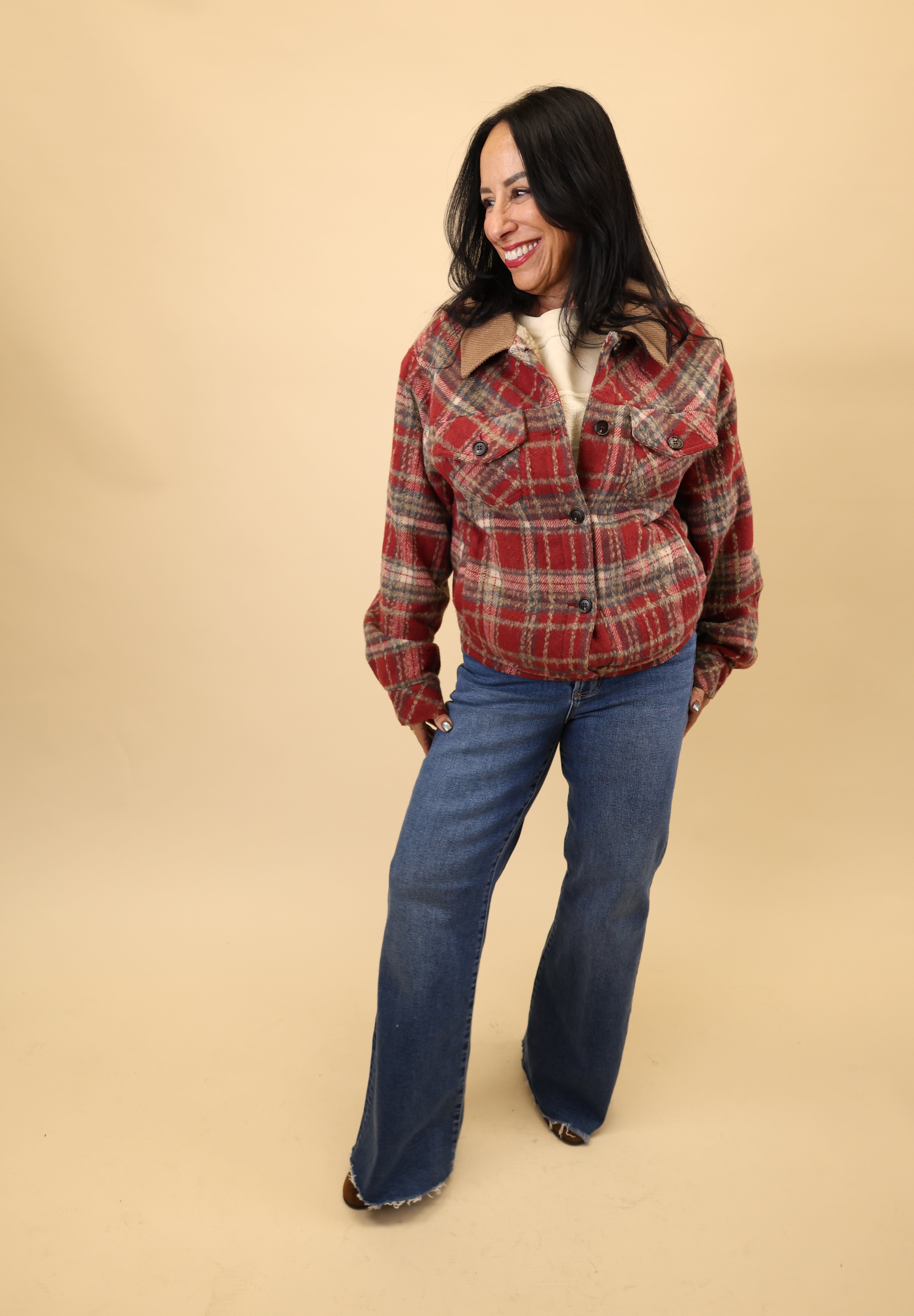 Dear John cream crewneck sweatshirt featuring soft fabric and unique horizontal stripes in a mixed texture.