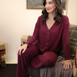 Front view of Z Supply Mara Rib Cardigan, cozy ribbed knit with button closure and v-neckline.