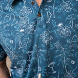 Summer Vibes Print Golf Shirt