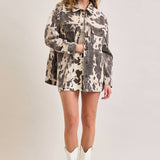 Cow Print Oversized Shacket