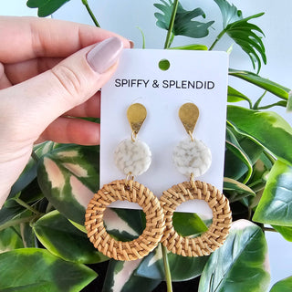 Lana Earrings - Dark Rattan // Resort, Jewelry