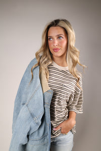 All Love Stripe Pocket Tee