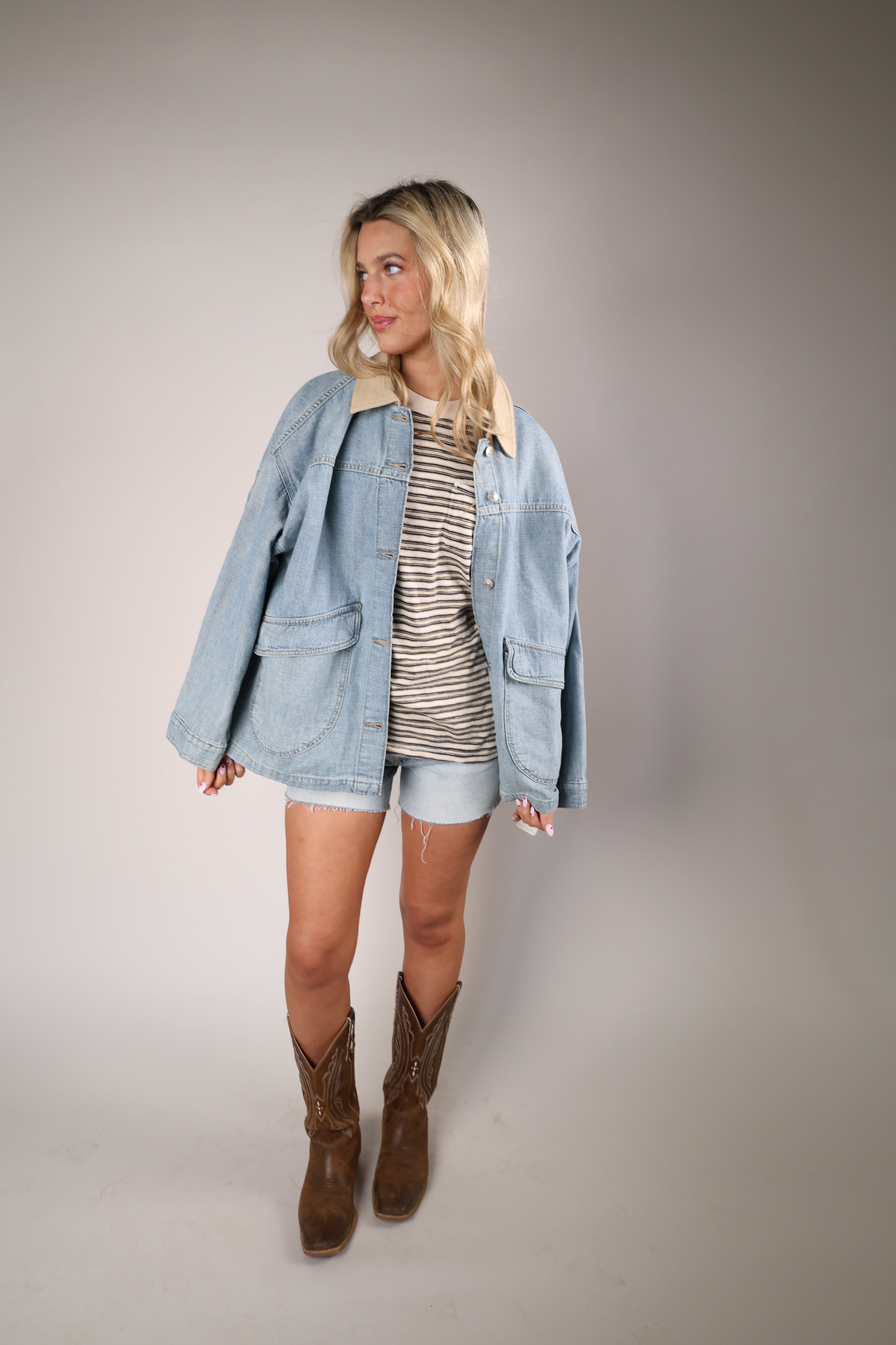 All Love Stripe Pocket Tee | Tops | Shear Boutique