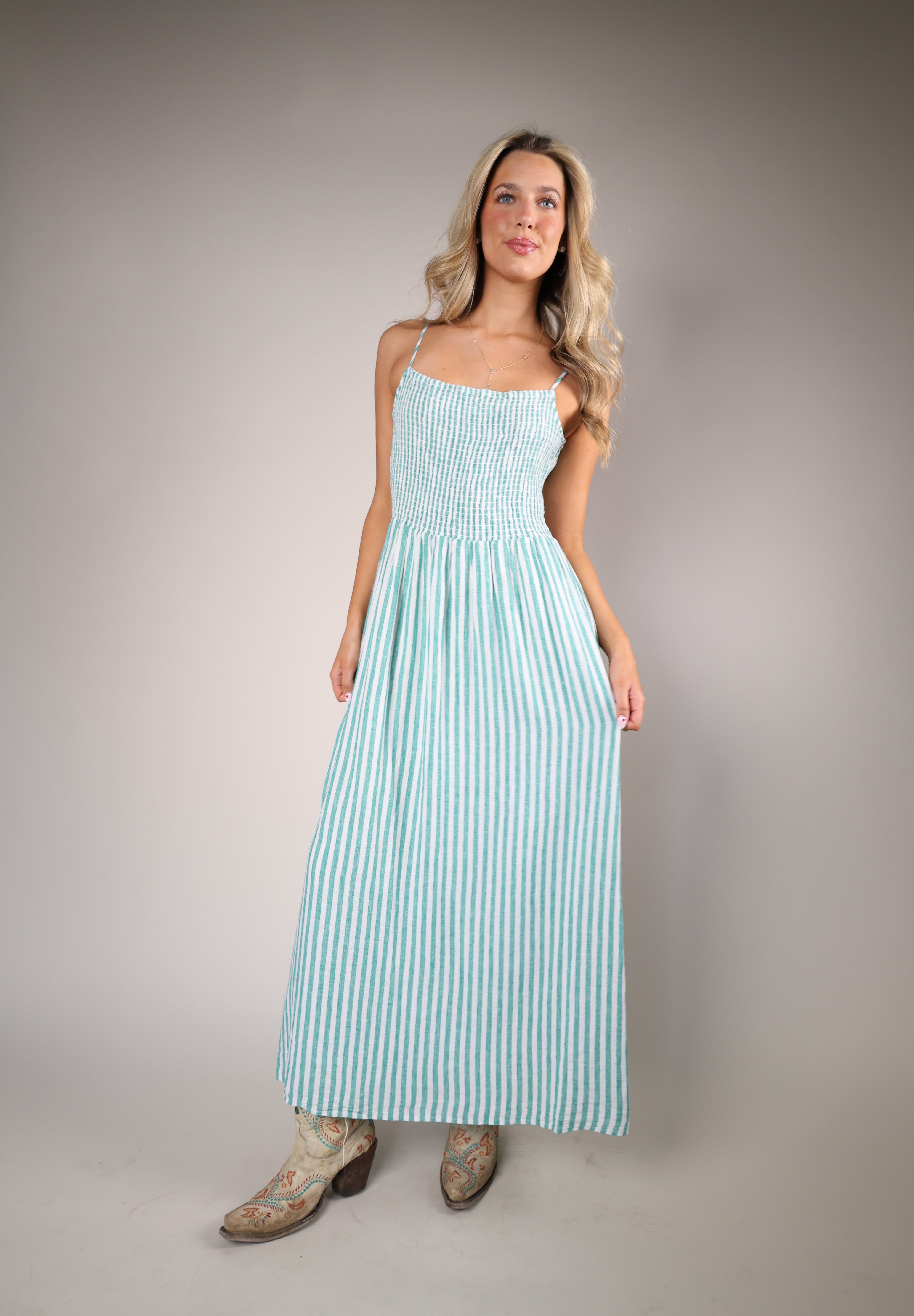 Bayside Striped Midi Dress | Dresses/Jumpsuits