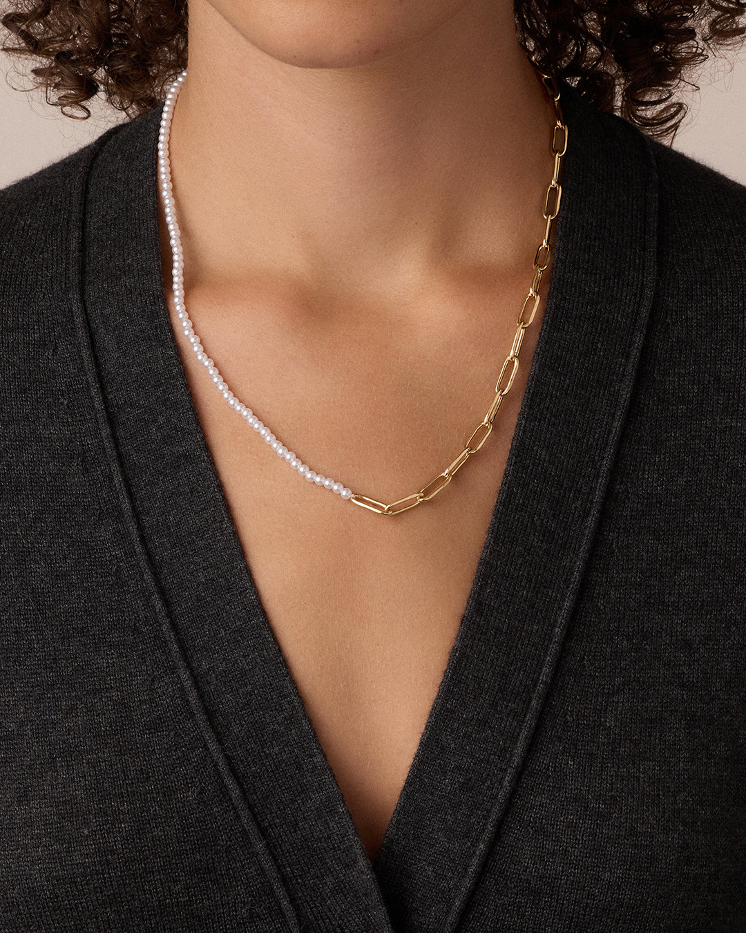 アクセサリー Pointless journey CHAIN NECKLACE Florence Pearl Chain Necklace - Gold | Necklaces | Shear Boutique