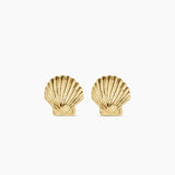 Shell Statement Studs - Gold
