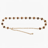 Glossy Coffe Bean Chain Belt