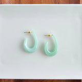 Julie Hoops - Sage // Spring, Summer Jewelry, Earrings