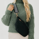 Westlyn Woven Bum Bag: Black