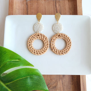 Lana Earrings - Dark Rattan // Resort, Jewelry