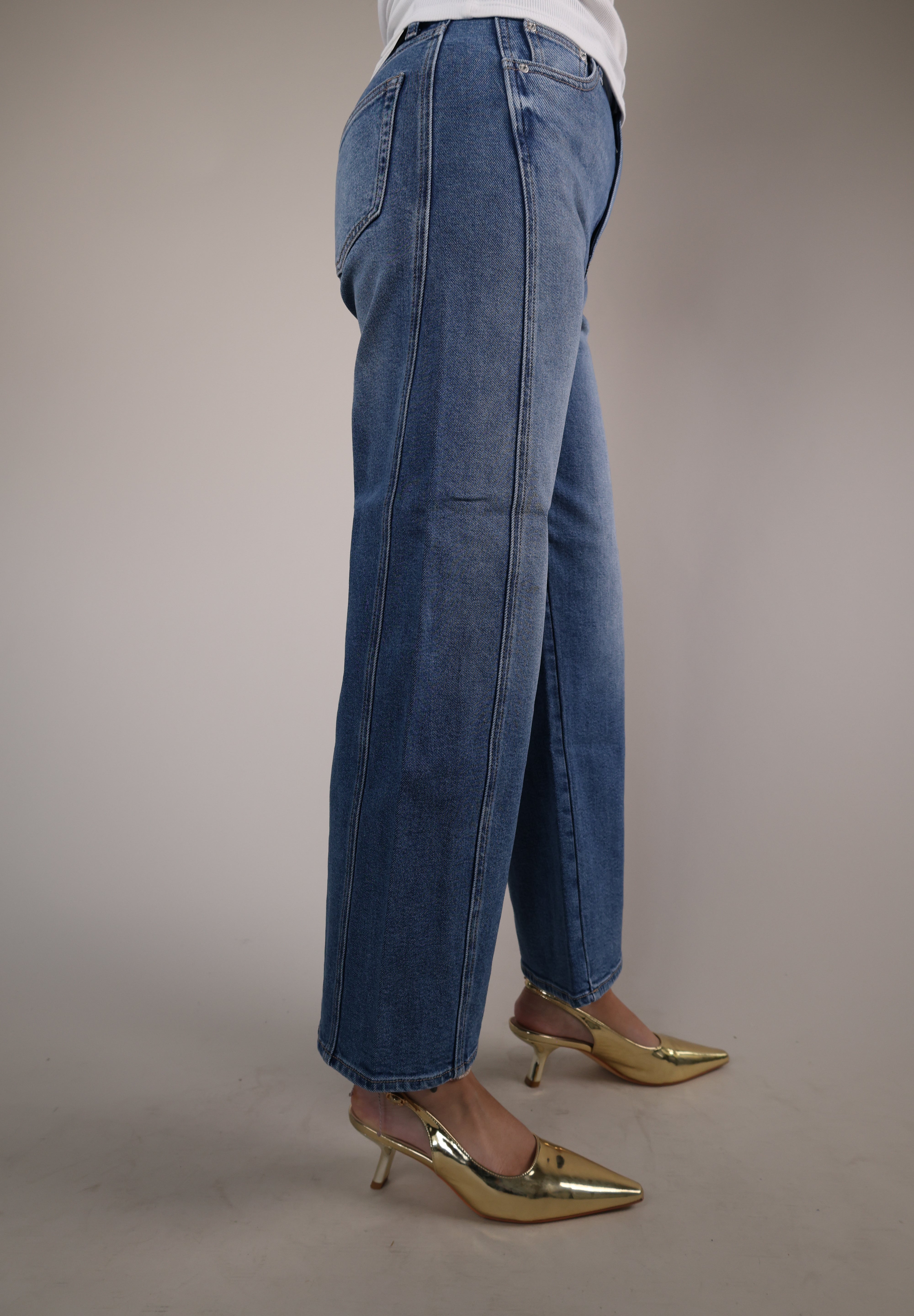 Shear Boutique bowed leg jeans spring 2026 high rise cropped denim modern relaxed fit jeans