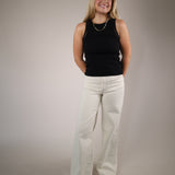 Shear Boutique spring 2026 black fitted tank top ribbed knit sleeveless everyday staple piece