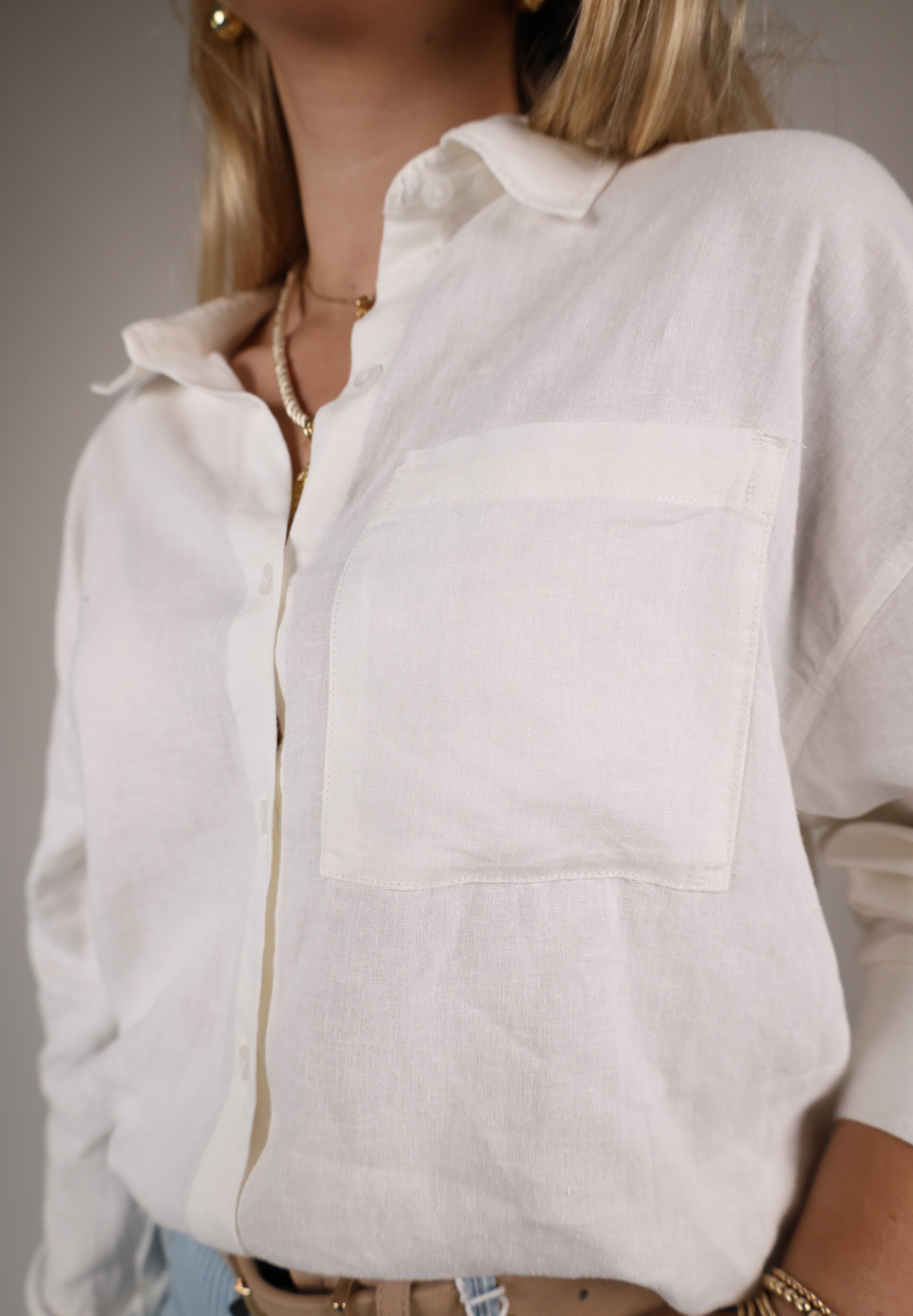 Shear Boutique white button up shirt spring 2026 relaxed fit blouse easy everyday staple women’s top