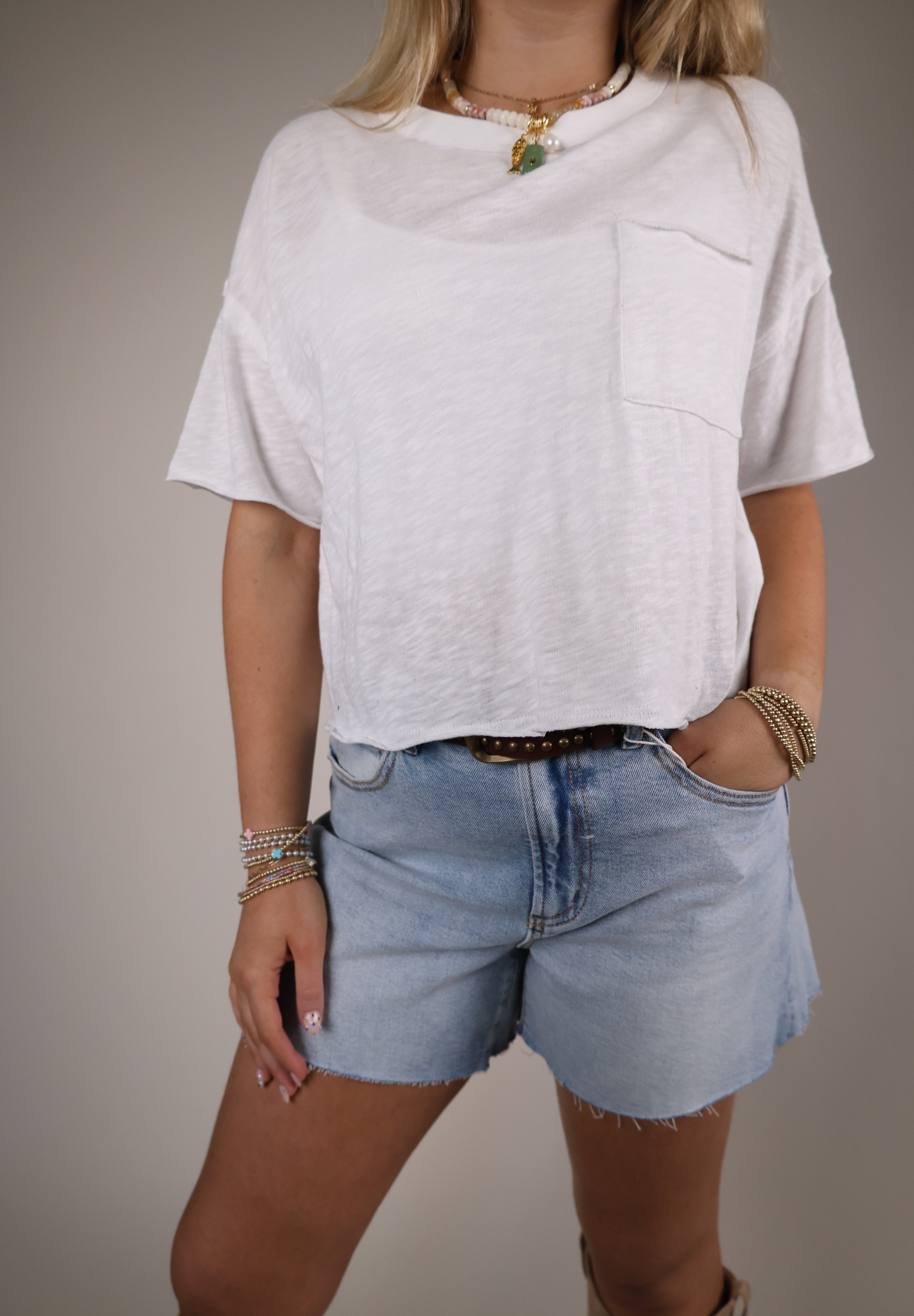 Everyday pocket tee Shear Boutique spring 2026 casual t shirt relaxed fit soft everyday staple