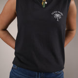 Good Times muscle tank Shear Boutique spring 2026 graphic tank top lightweight relaxed fit sunny day outfit