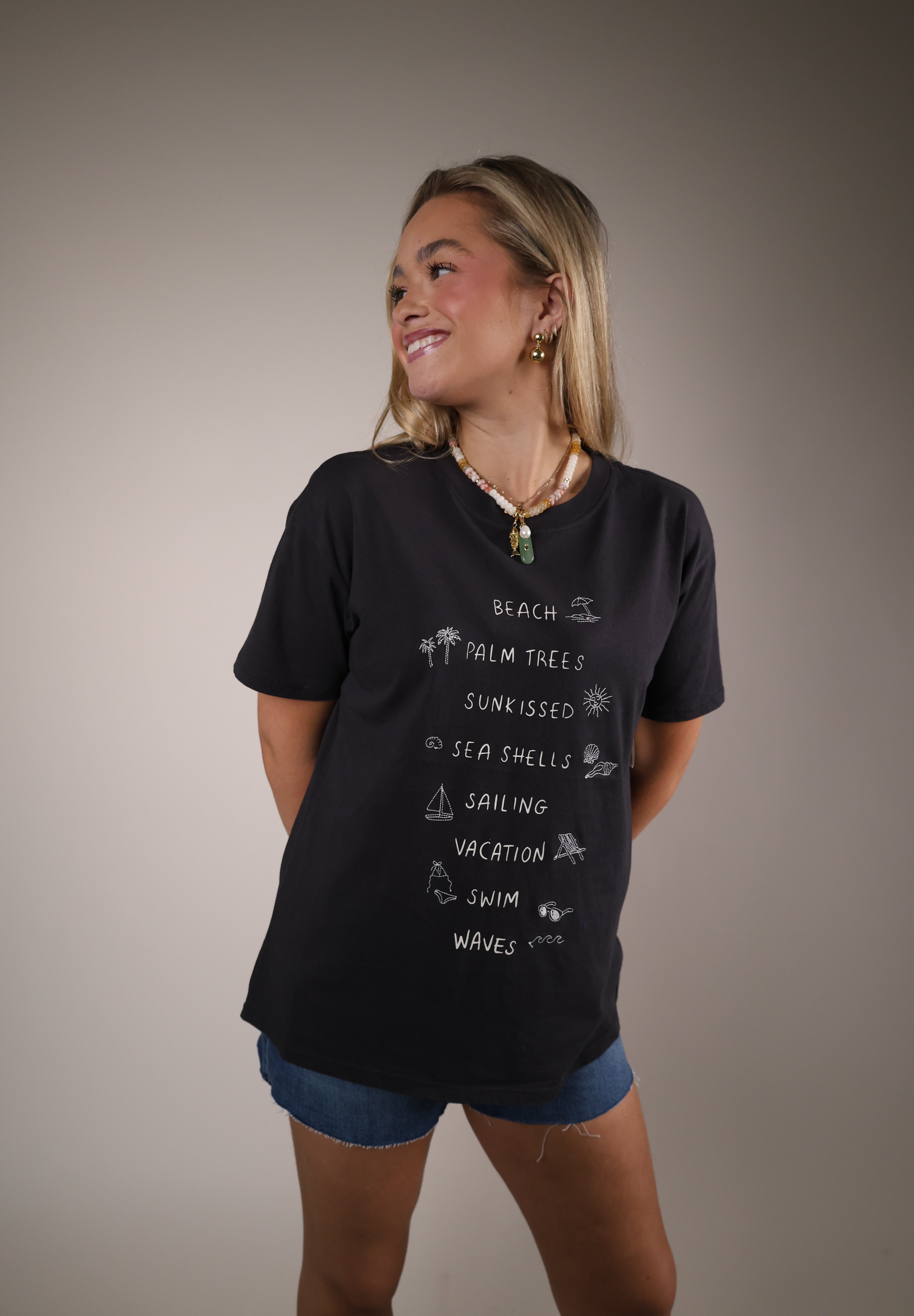 Shear Boutique Spring 2026 graphic boyfriend tee relaxed fit women’s casual t shirt vacation inspired graphic