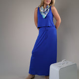 Relaxed Z Supply Joanna tank in blue with a soft textured fabric and easy summer style.