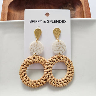 Lana Earrings - Dark Rattan // Resort, Jewelry
