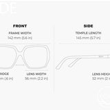 TIDE HONEY Polarized Square Designer Fashion Sunglasses