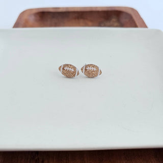 Glitter Football Studs // Game Day Earrings, Jewelry