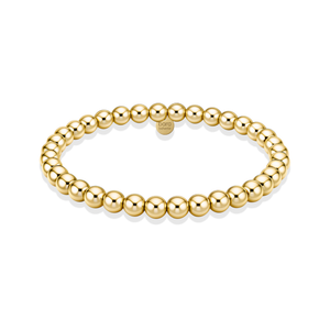 Classic 5MM | Gold Filled Beaded Bracelet: Gold Filled / Stretchy 6.5