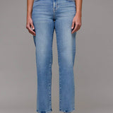 Vintage Wash Stretch Mid Rise Classic Straight