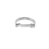 Horsebit Bangle: Silver