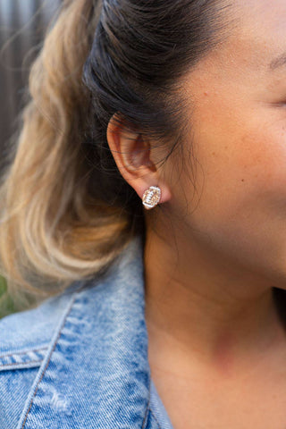 Glitter Football Studs // Game Day Earrings, Jewelry